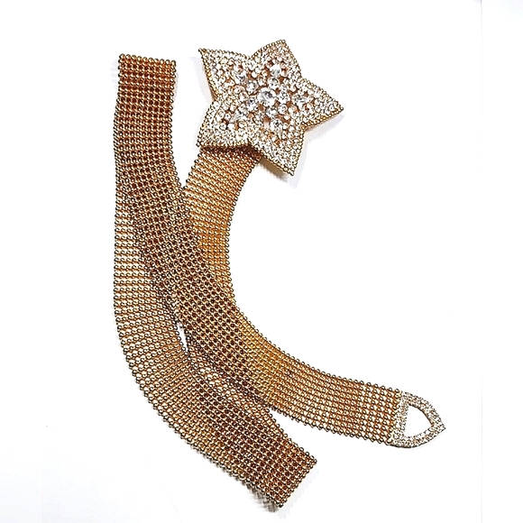 Gold and Diamond Accent Chain Belt - Picture 7 of 8